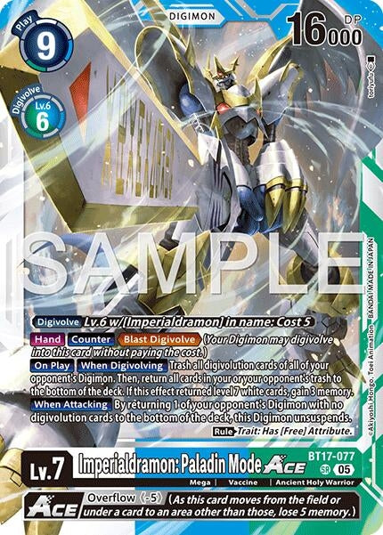 Image for Imperialdramon: Paladin Mode ACE (Reprint) - Digimon Card Game