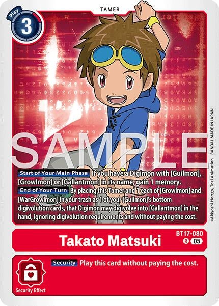 Image for Takato Matsuki - BT17-080 (Reprint) - Digimon Card Game