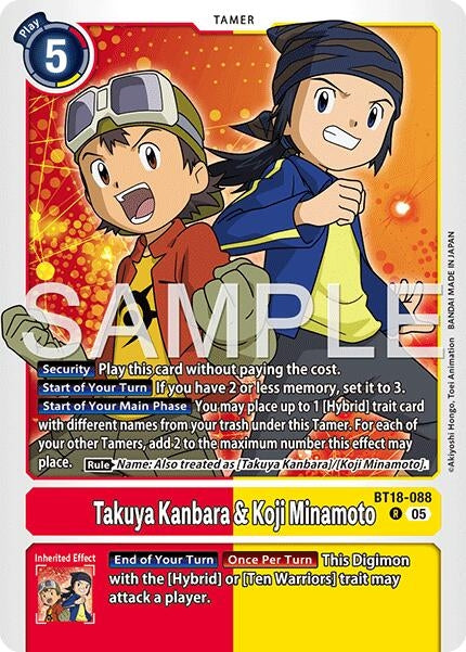 Image for Takuya Kanbara & Koji Minamoto (Reprint) - Digimon Card Game