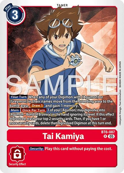 Image for Tai Kamiya - BT6-087 (Reprint) - Digimon Card Game