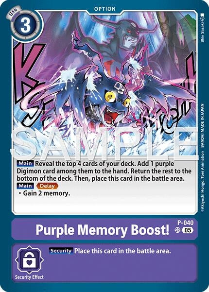 Image for Purple Memory Boost! (Reprint) - Digimon Card Game