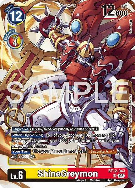 Image for ShineGreymon - BT12-043 (Reprint) - Digimon Card Game