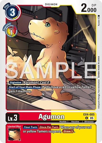 Image for Agumon - EX4-005 (Reprint) - Digimon Card Game