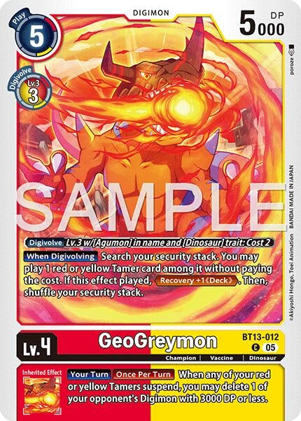 Image for Geogreymon - BT13-012 (Reprint) - Digimon Card Game