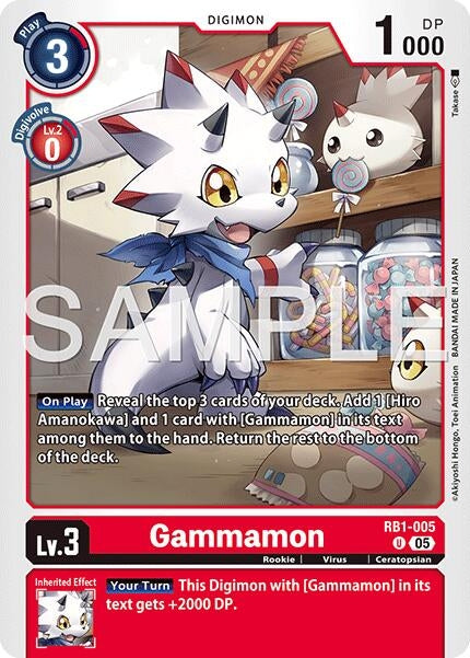 Image for Gammamon - RB1-005 (Reprint) - Digimon Card Game