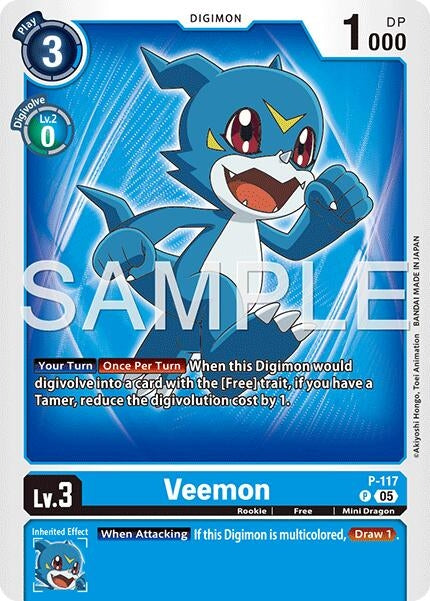 Image for Veemon - P-117 (Reprint) - Digimon Card Game