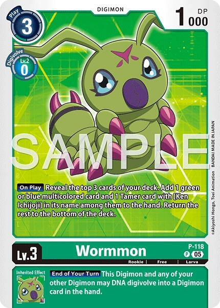 Image for Wormmon - P-118 (Reprint) - Digimon Card Game