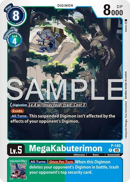 Image for MegaKabuterimon P-140 (Reprint) - Digimon Card Game
