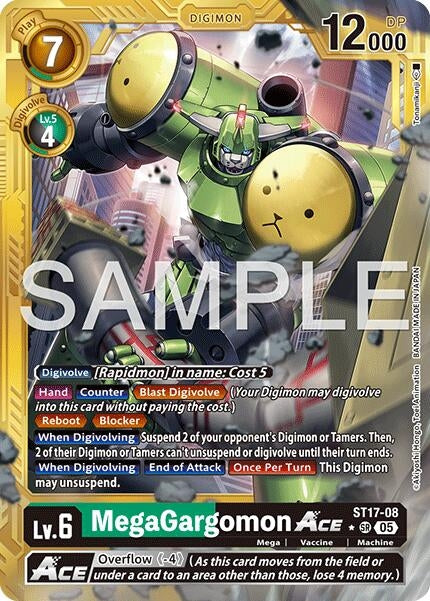 Image for MegaGargomon ACE (Gold Border) - Digimon Card Game