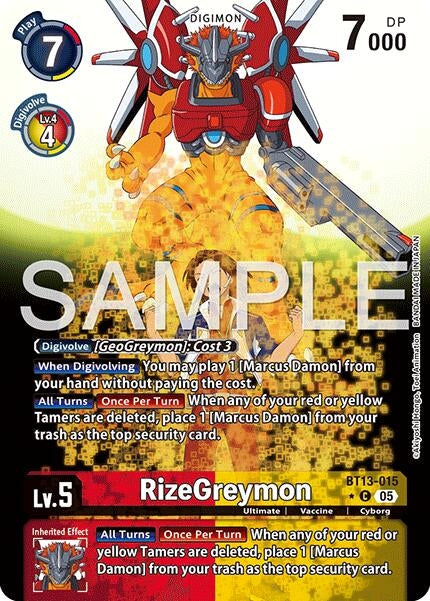 Image for RizeGreymon - BT13-015 (Alternate Art) - Digimon Card Game