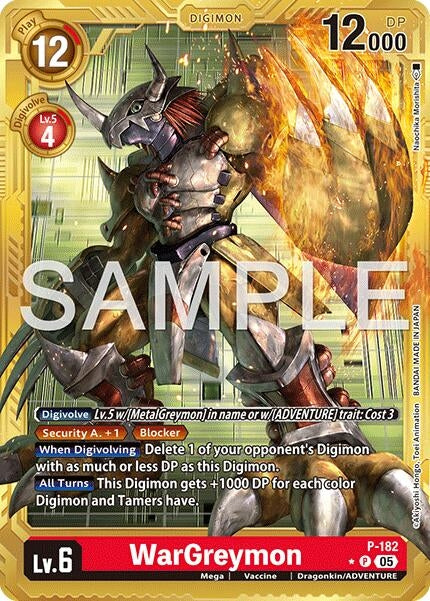 Image for WarGreymon - P-182 (Gold Border) - Digimon Card Game