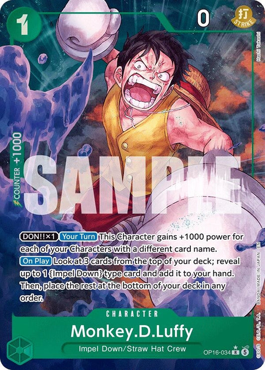 Image for Monkey.D.Luffy (034) (Alternate Art) - One Piece Card Game