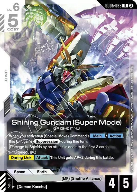 Image for Shining Gundam (Super Mode) (R+) - Gundam Card Game
