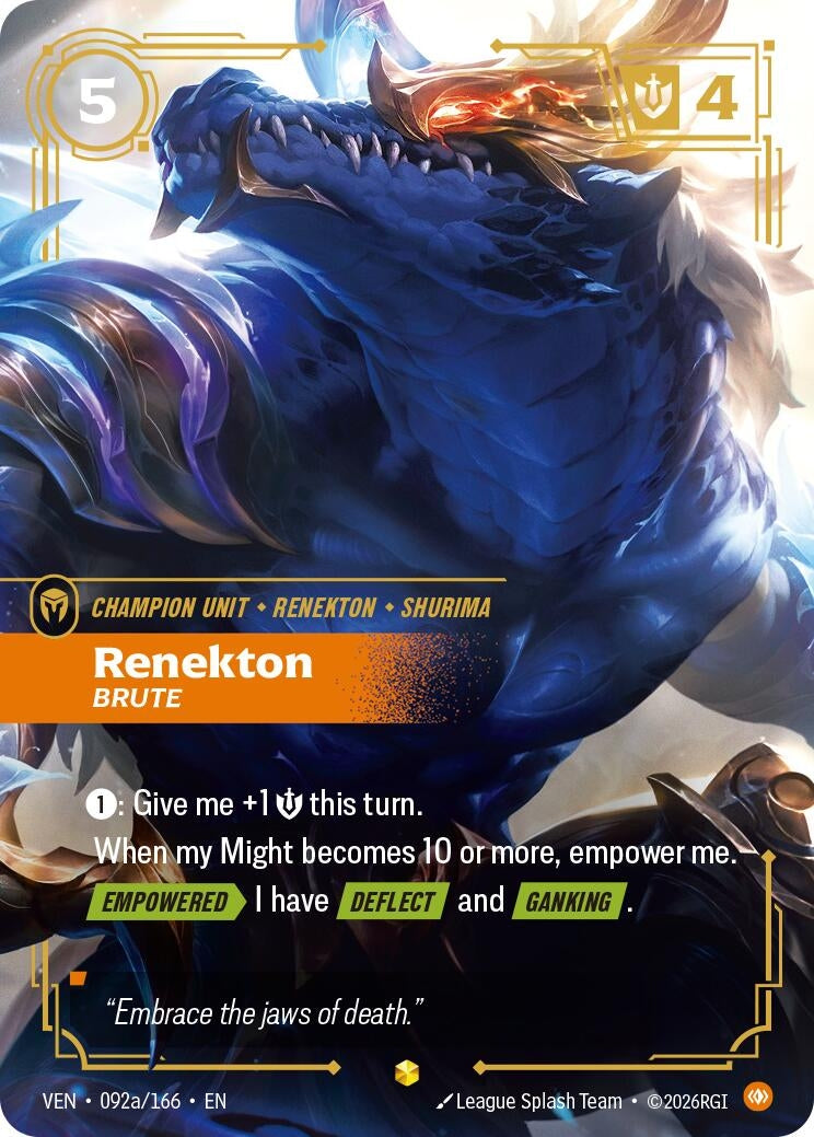 Image for Renekton, Brute (Alternate Art) - Riftbound: League of Legends Trading Card Game
