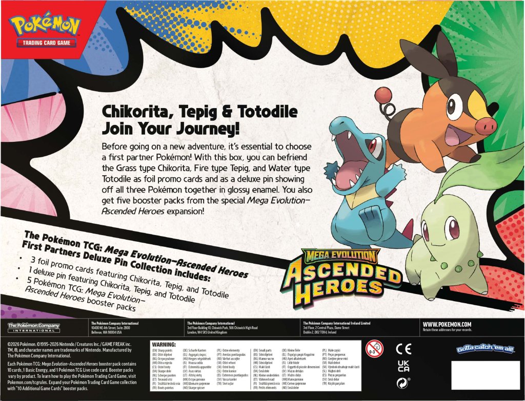 Pokémon TCG: Mega Evolution— Ascended Heroes First Partners Deluxe Pin Collection
